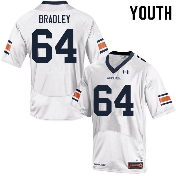 Youth #64 Cort Bradley Auburn Tigers College Football Jerseys Sale-White